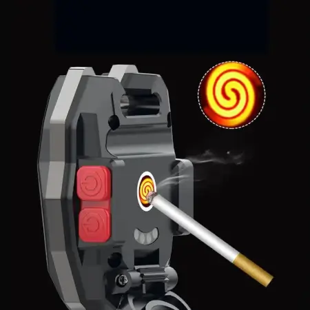 Portable Triangular Shaped Emergency& Camping Flashlight With Cigarette Lighter Lumens Rechargeable Waterproof Portable Led Light Camping Keychain 6Lighting Modes With Strong Magnet 3 Color L