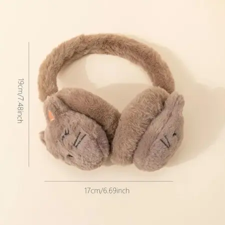 Winter Ear Muffs for Women & Kids - Cozy Plush Ear Covers for Cold Weather ( pink, Standard )