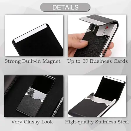 Visiting Card Holder Case Professional Cards Cases Business Visiting Name Card Wallet For Men And Women ( black, OneSize )