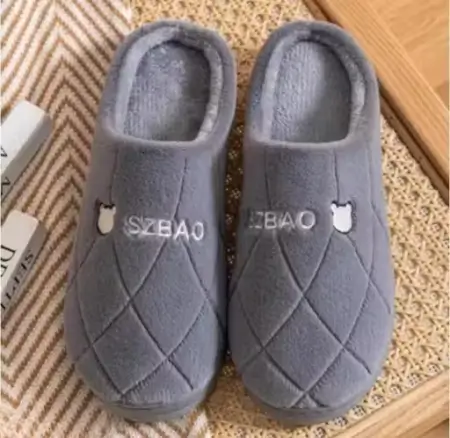 Unisex Winter Warm Flip Flop Slippers for Indoor and Outdoor Use ( grey, 8 )