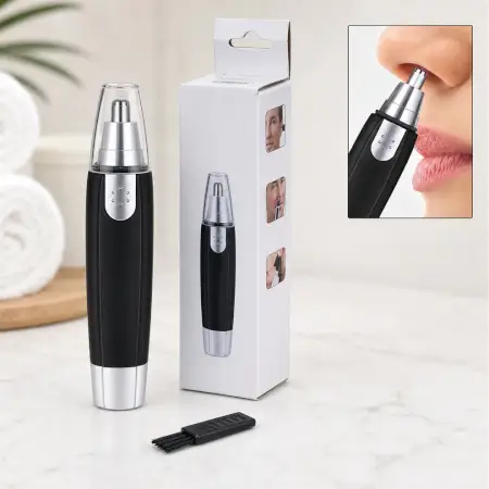 Portable Ear & Nose Hair Trimmer | Battery Operated Painless Nose & Ear Hair Remover | Precision Facial Grooming Trimmer for Men & Women ( default, OS )